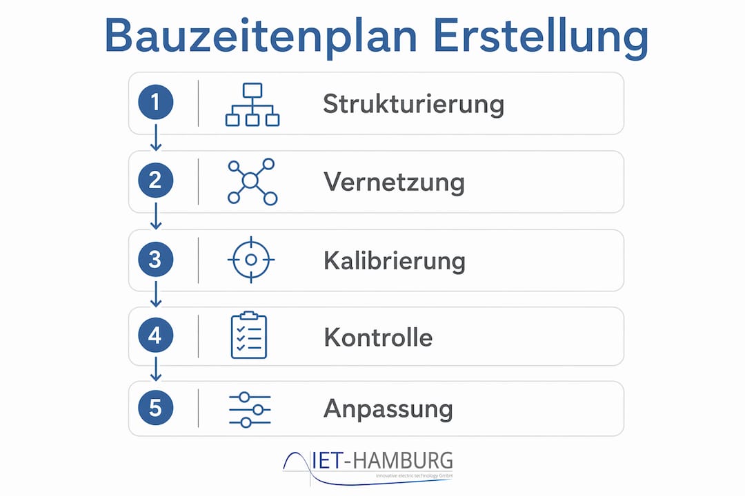 Grafik: So erstellen Sie Schritt für Schritt einen Bauzeitenplan