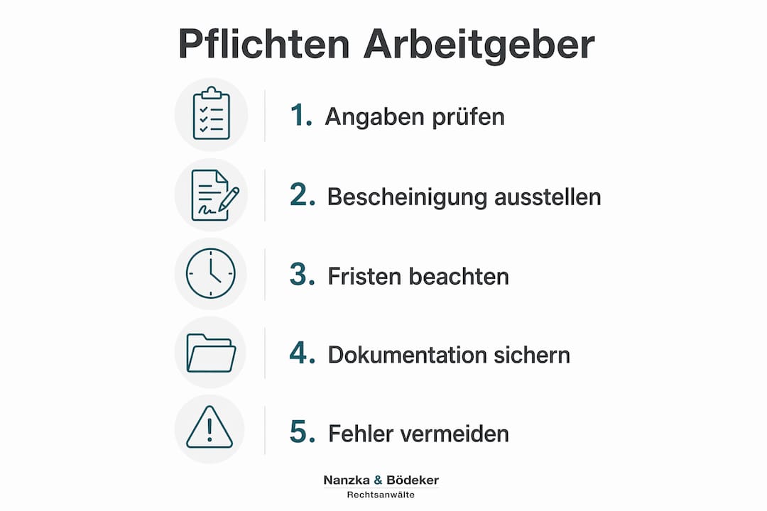 Übersicht: Arbeitgeberpflichten bei der Ausstellung von Bescheinigungen in der Zeitarbeit