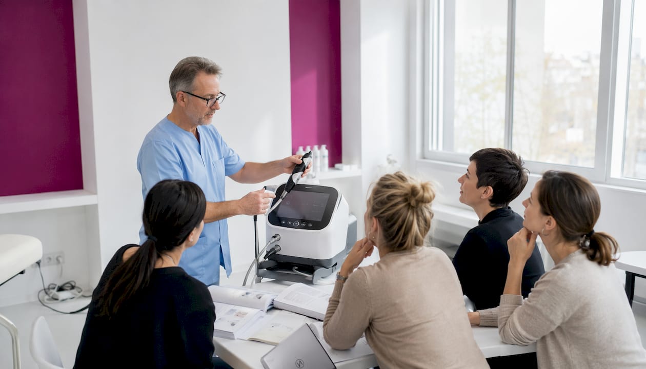 Direkte Anwendung und Training am medizinischen Equipment