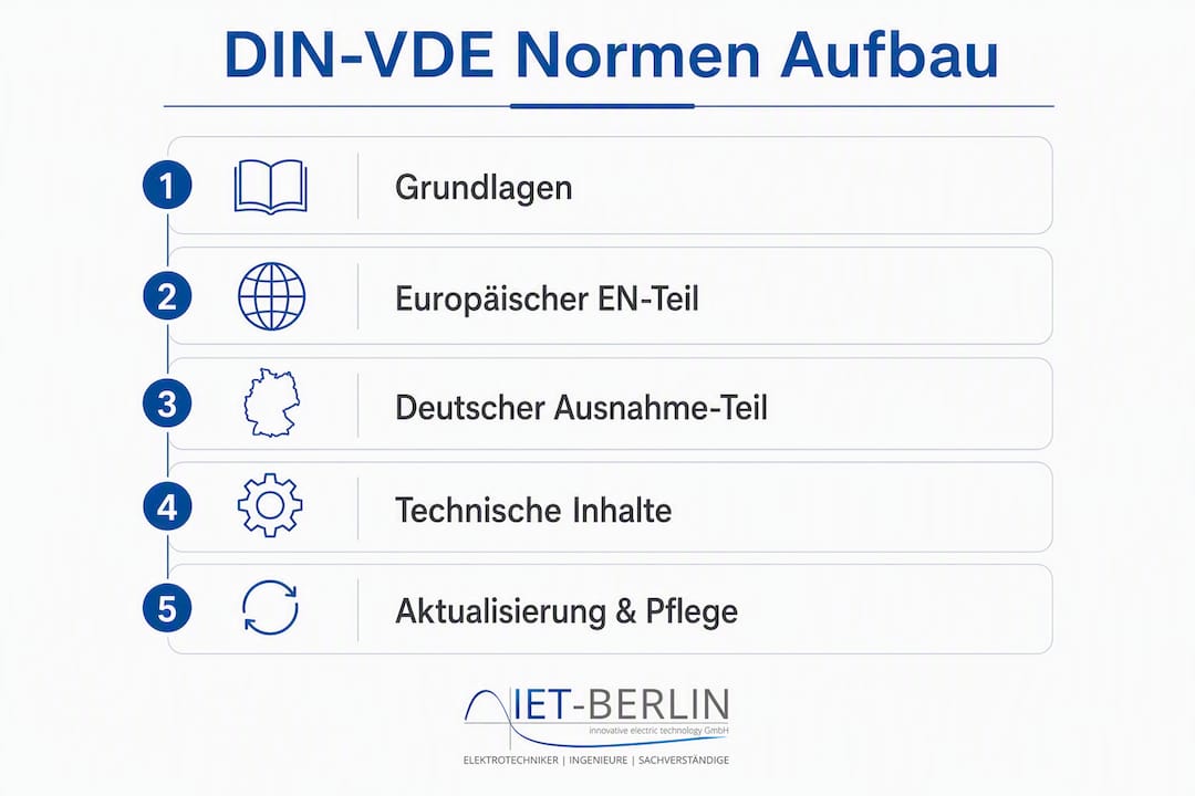 Grafische Übersicht zum Aufbau der DIN-VDE-Normenreihe