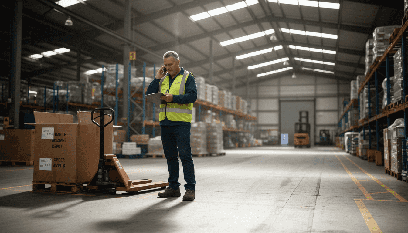 Warehouse manager leasing industrial property space