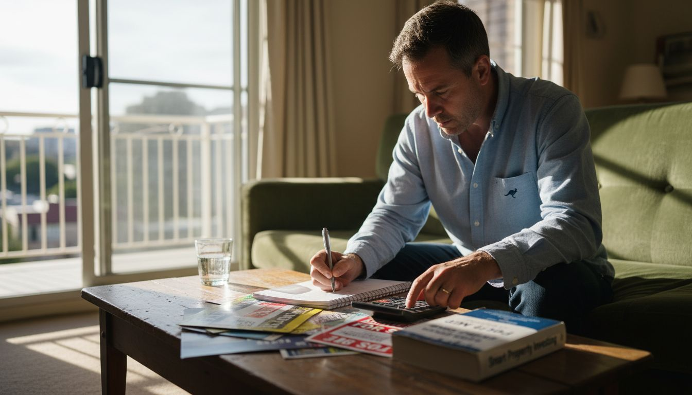 Man planning property investment with home equity
