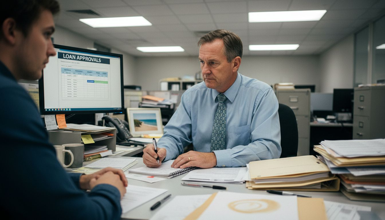 Advisor verifying formal pre-approval documents