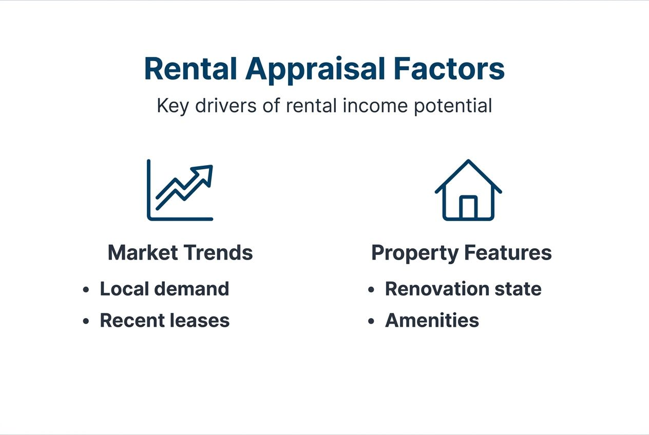 Infographic showing rental appraisal factors