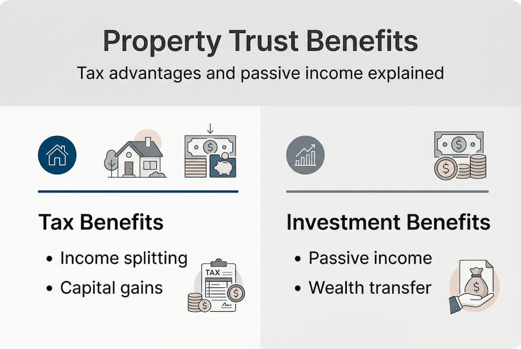 Infographic showing property trust advantages