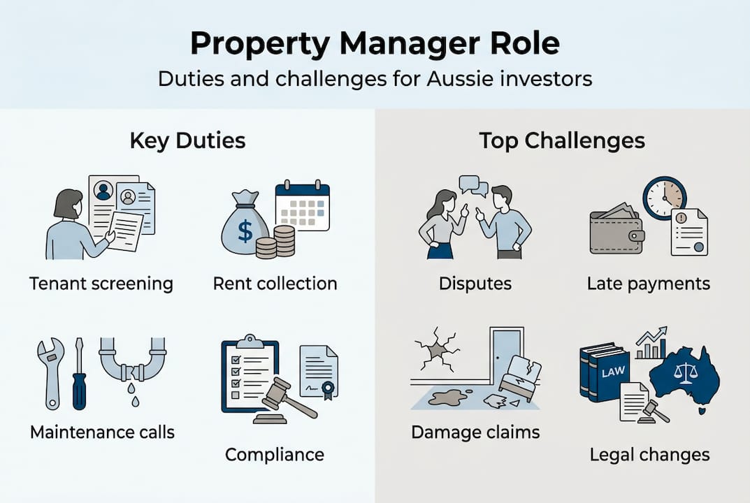 Infographic of property manager duties and challenges