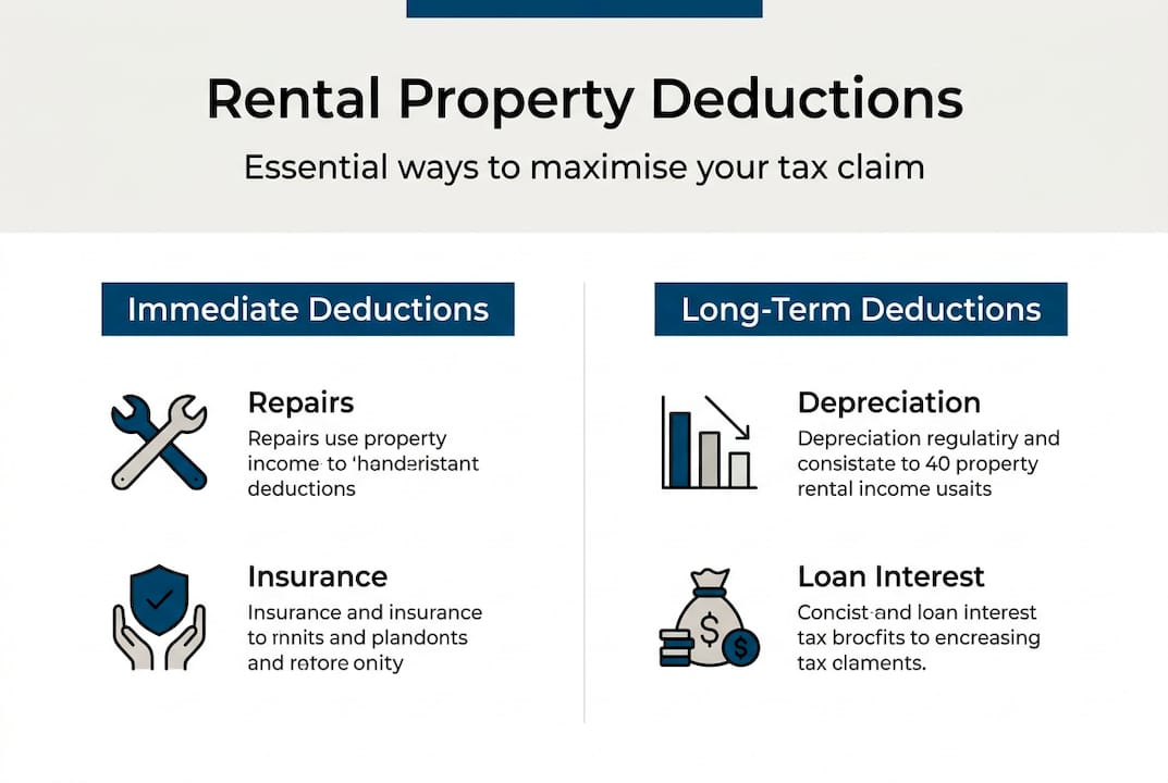 Infographic rental property deductions summary