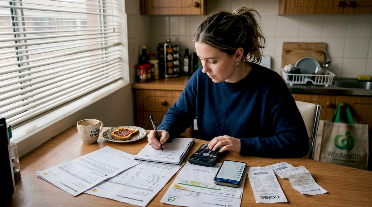 Young woman budgeting for property purchase
