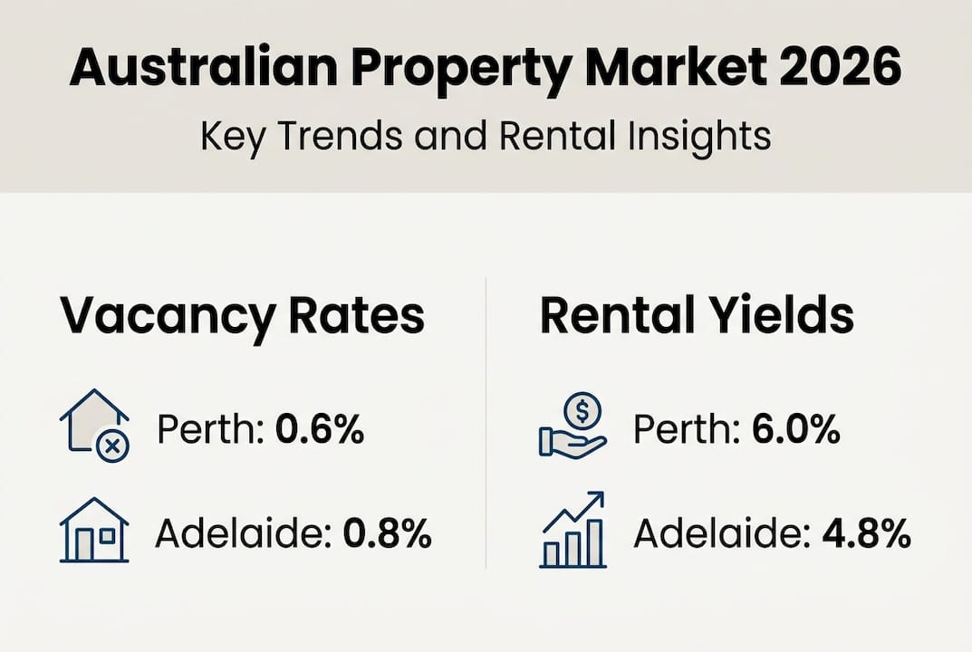 Infographic showing market trends and rental yields