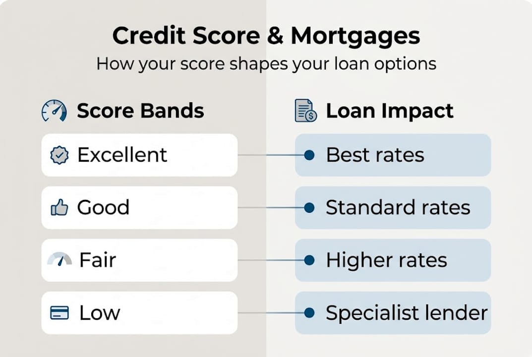 Infographic shows loan impact by credit score band