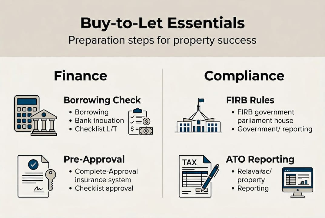 Infographic summarizing buy-to-let preparation steps