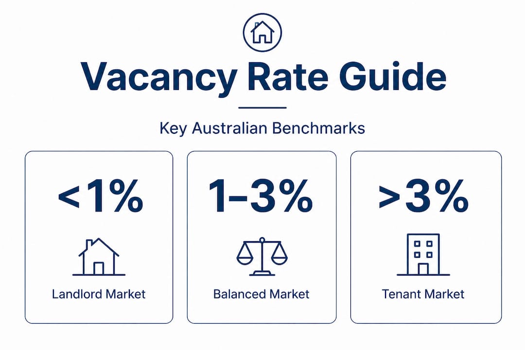 Infographic showing vacancy rate benchmarks and meanings