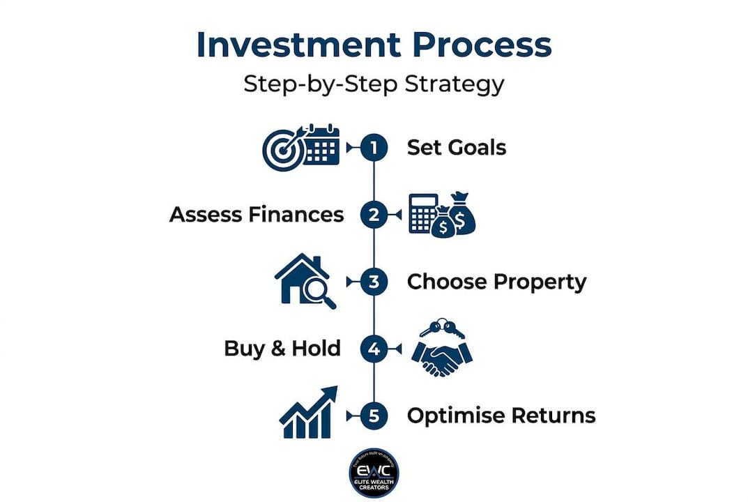 Infographic of step-by-step investment process