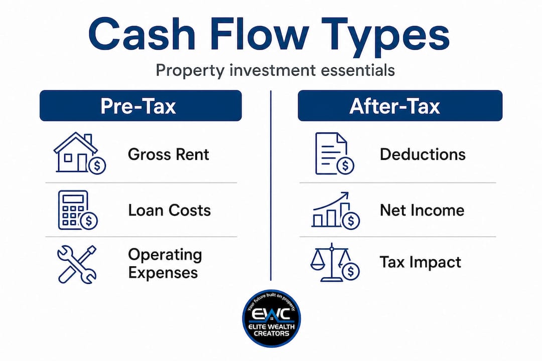 Infographic compares pre-tax and after-tax cash flow