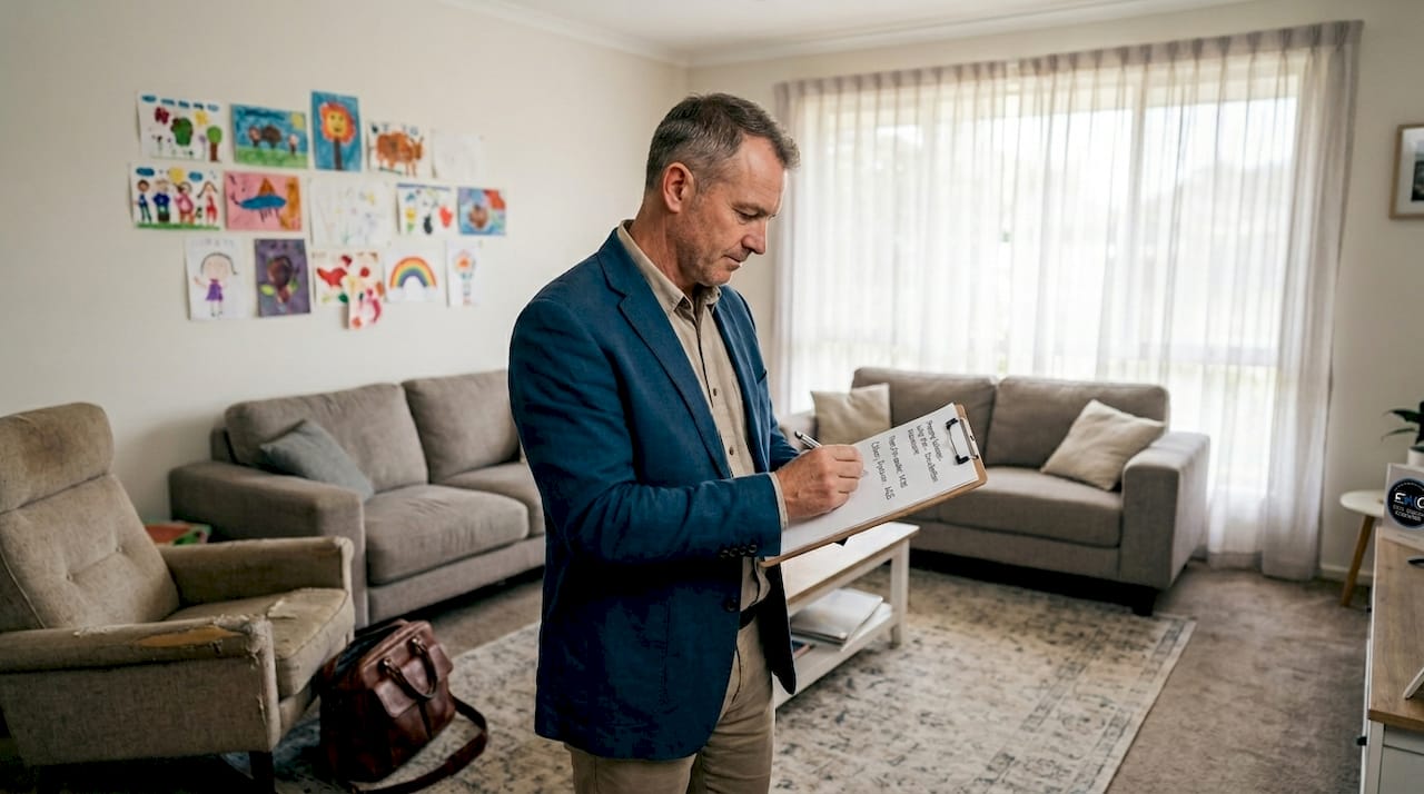 Appraiser inspects and notes home’s key details