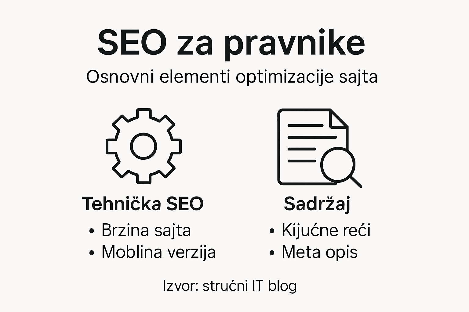 Infografik: SEO saveti za pravne WordPress sajtove