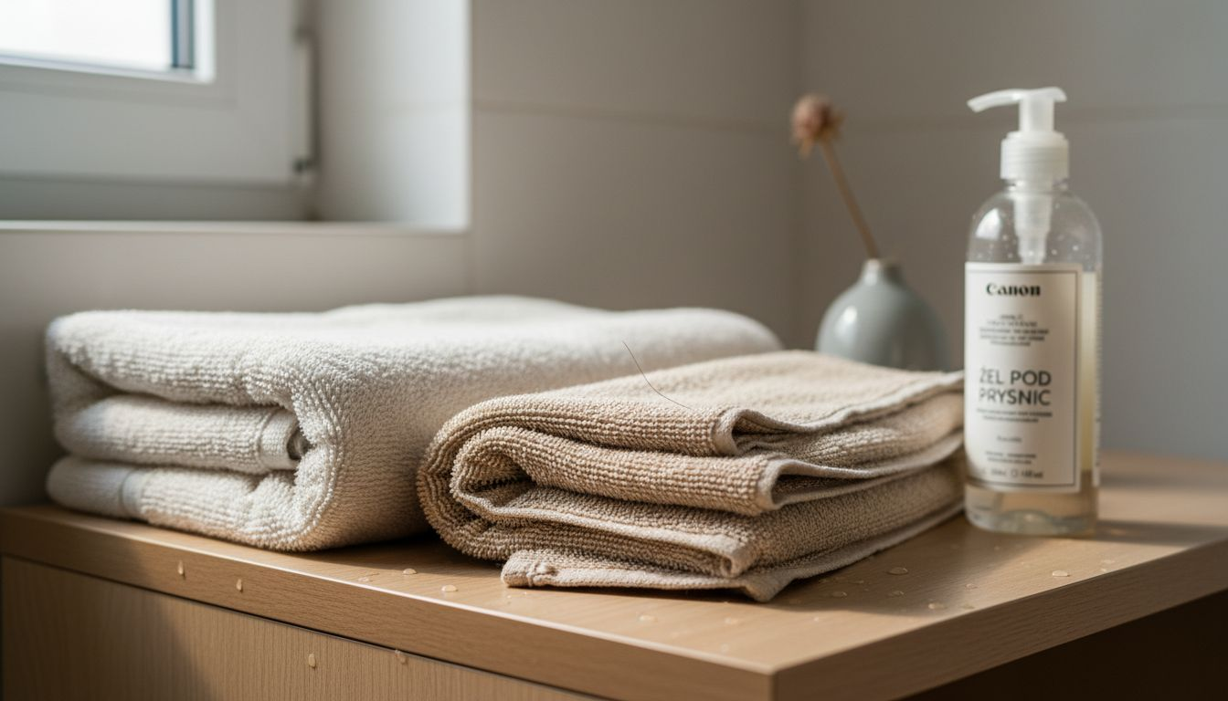 Zbliżenie na różne rodzaje ręczników kąpielowych – od cienkich po grube.