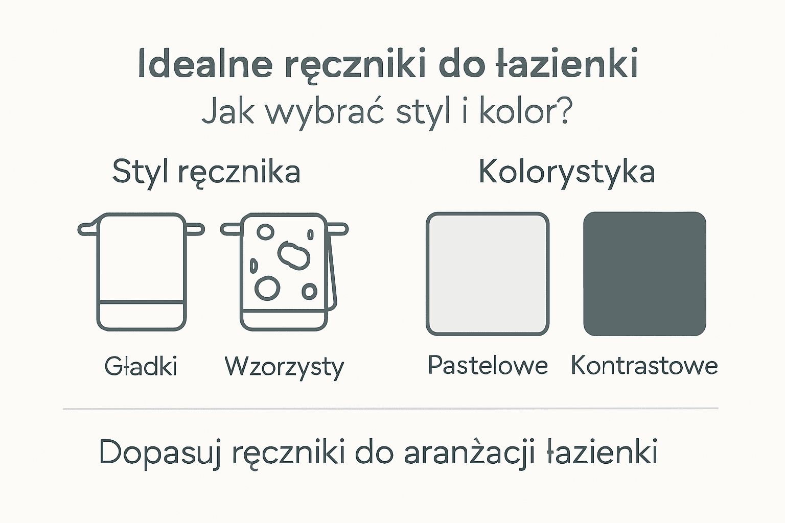 Infografika: jak dobrać styl i kolor ręczników do swojej łazienki