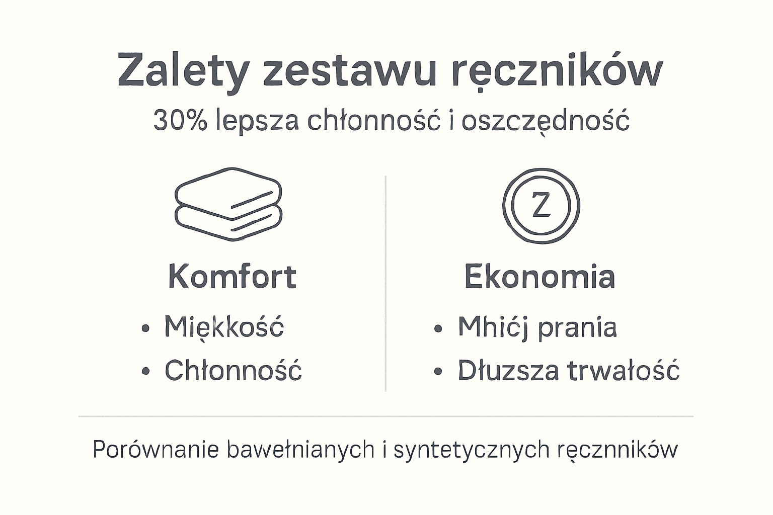 Infografika: dlaczego warto wybrać komplet ręczników – najważniejsze korzyści w pigułce