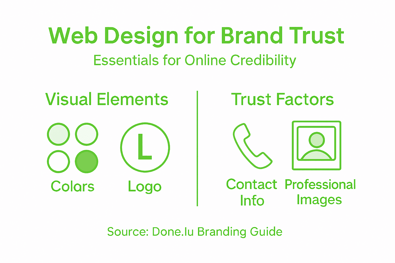 Infographic web design brand trust essentials