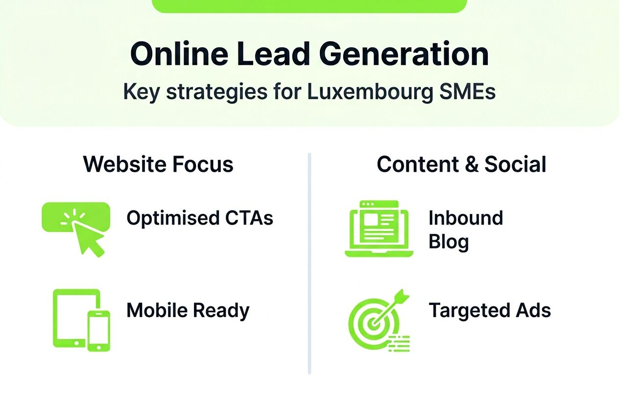 Infographic summarising lead generation strategies