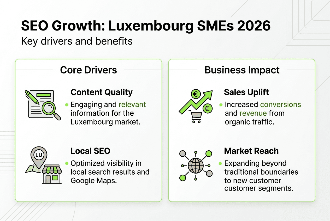 Infographic SEO drivers and impact for SMEs