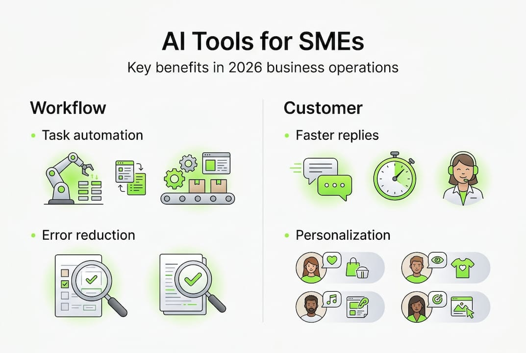 Infographic of AI impact for small business