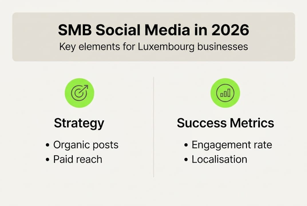Infographic on 2026 social media strategies for SMBs