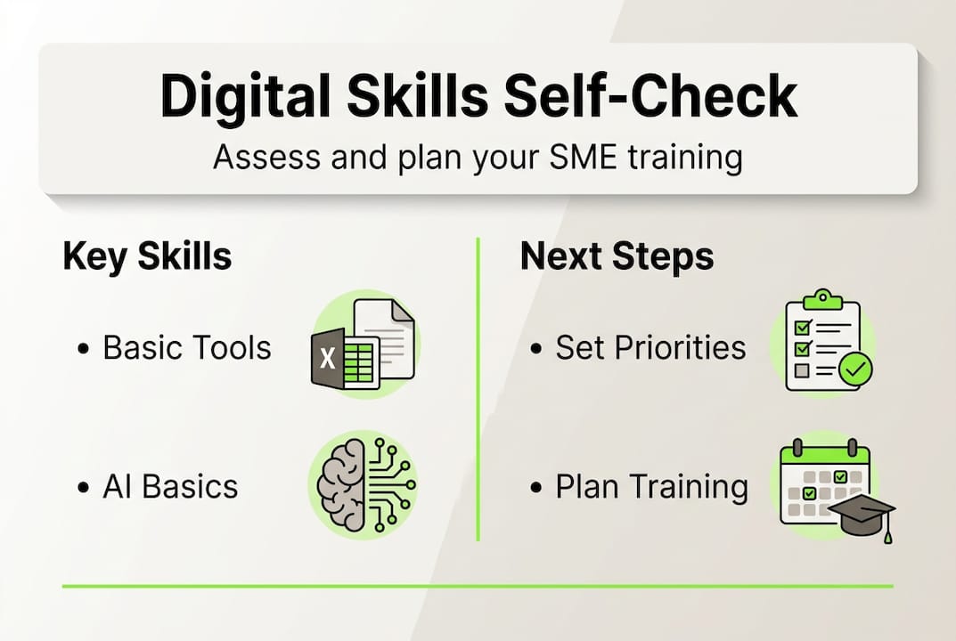 Infographic summarizing SME digital skills assessment