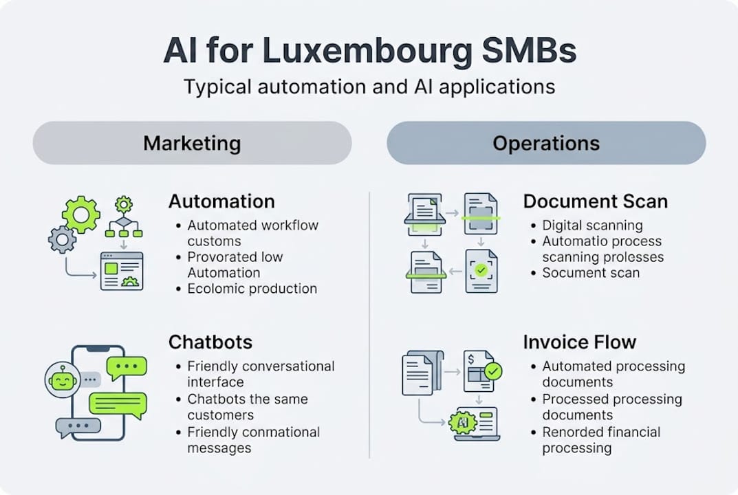 Infographic showing AI use cases for SMBs