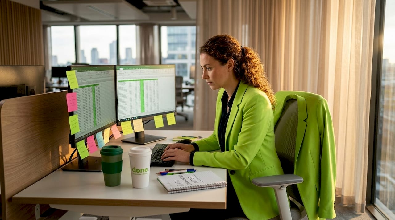 Data manager organizing SME spreadsheets