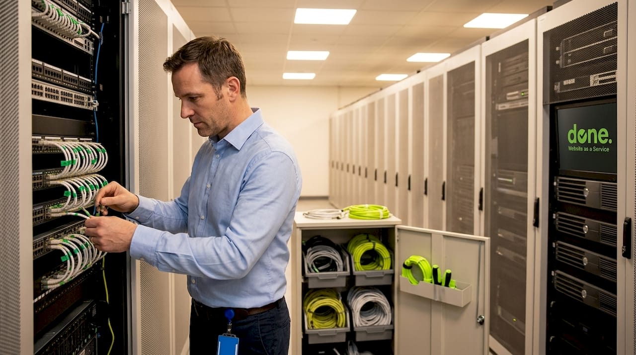 IT admin maintaining server infrastructure for AI