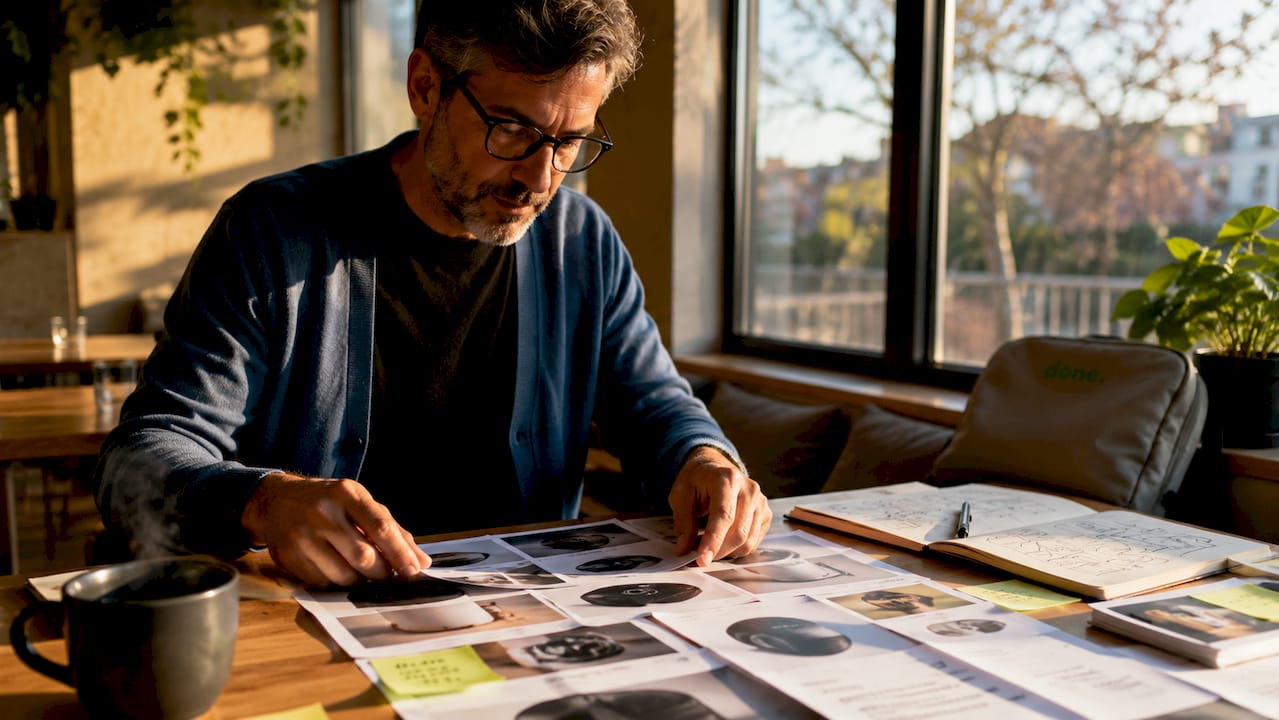 Designer sorting product page materials