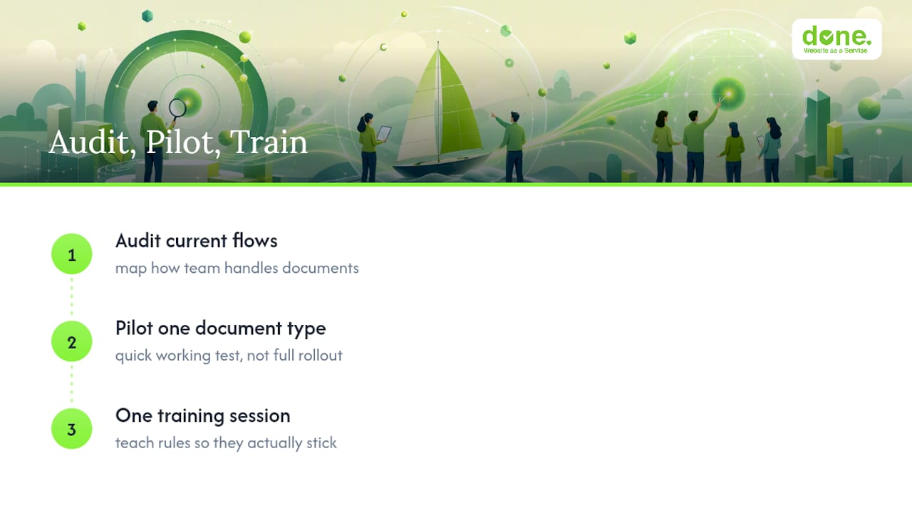 Get your document workflow audited before you buy any software — overview diagram