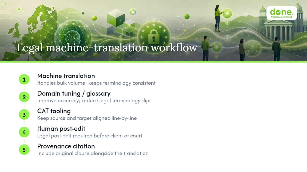 Can machine translation be trusted for legal documents? — overview diagram