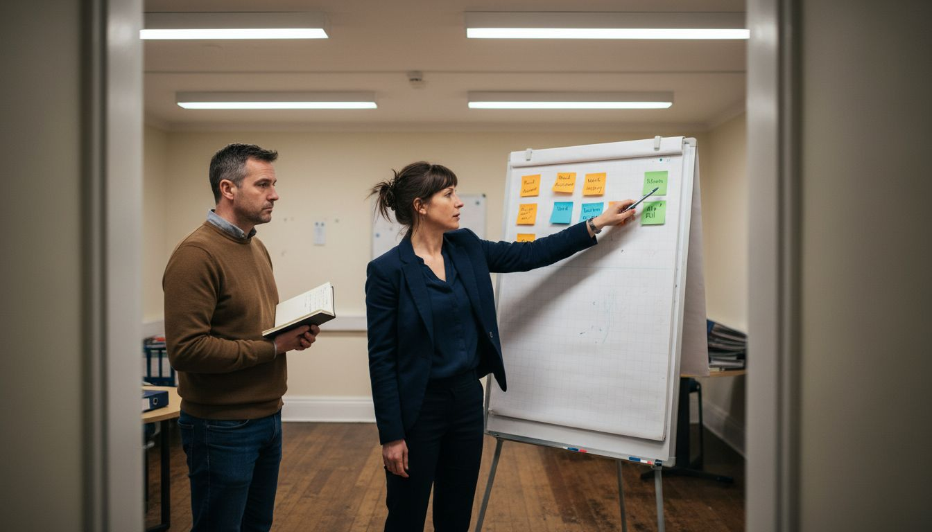 Solicitor explaining injury claim types to client