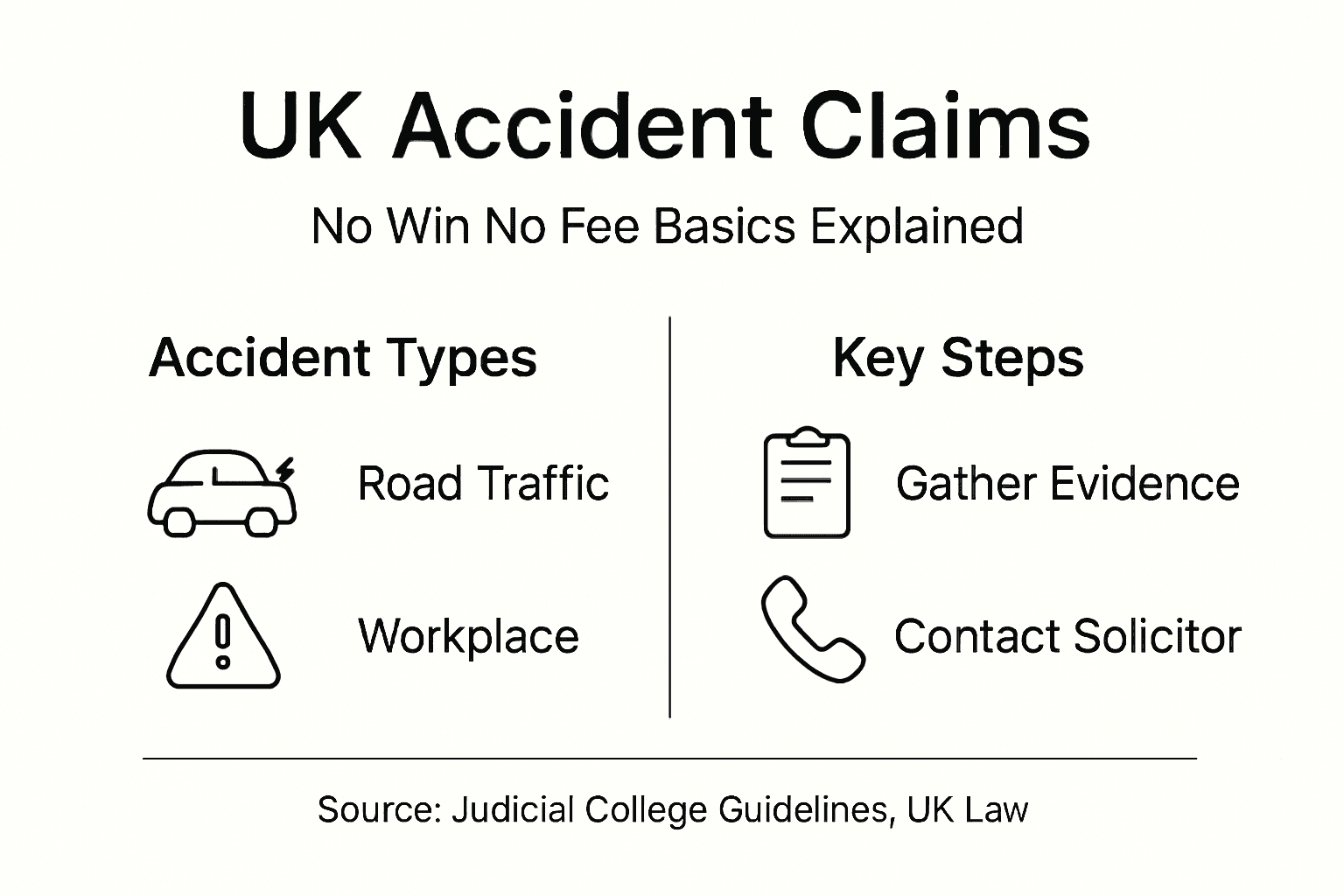 Infographic showing UK accident claim basics