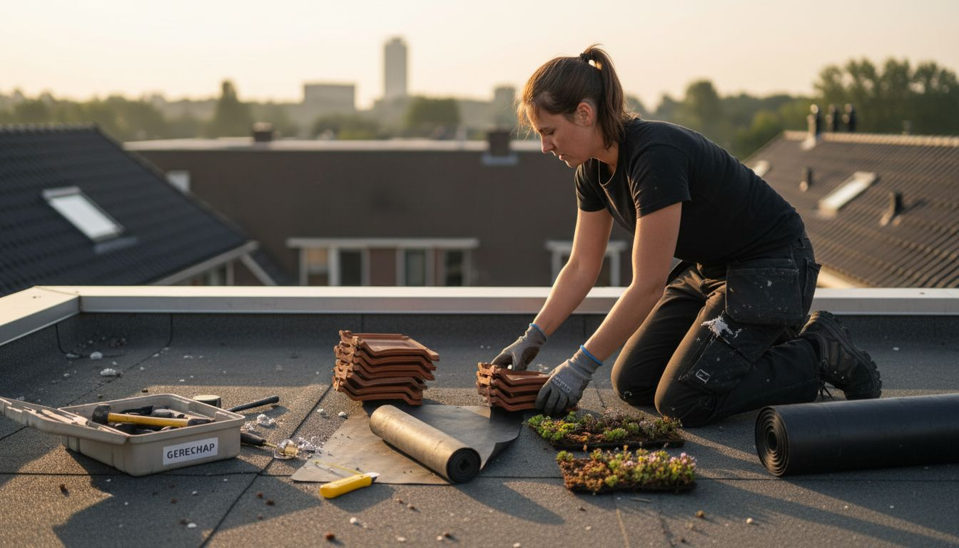 De dakdekker laat zien welke soorten dakbedekking er mogelijk zijn.