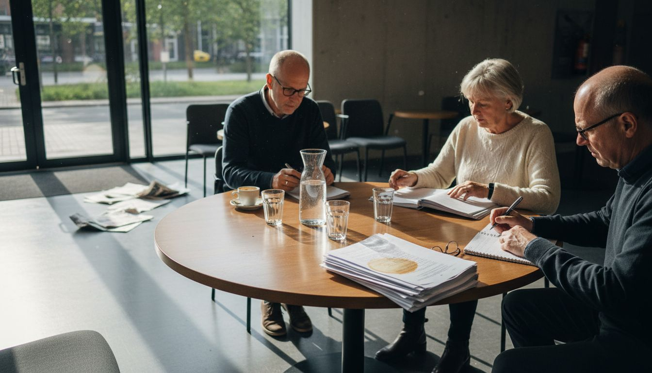 Tijdens de VvE-vergadering brengen de appartementseigenaren hun stem uit.