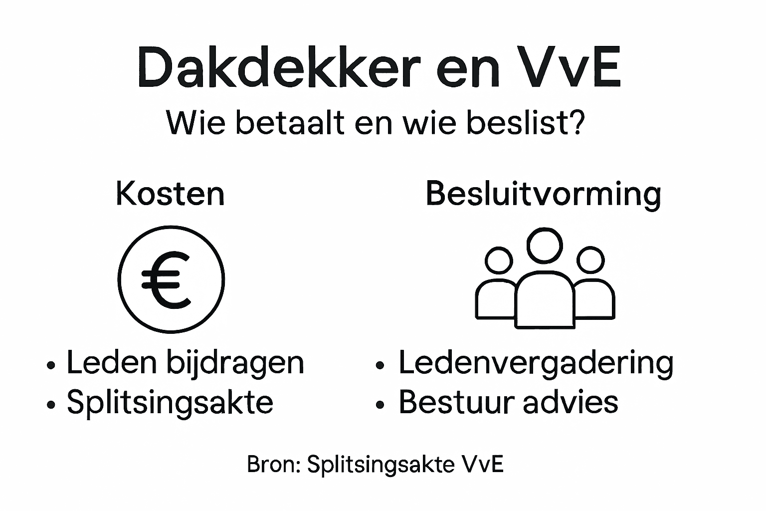 Infographic: kostenoverzicht en besluitvorming rondom het VvE-dak