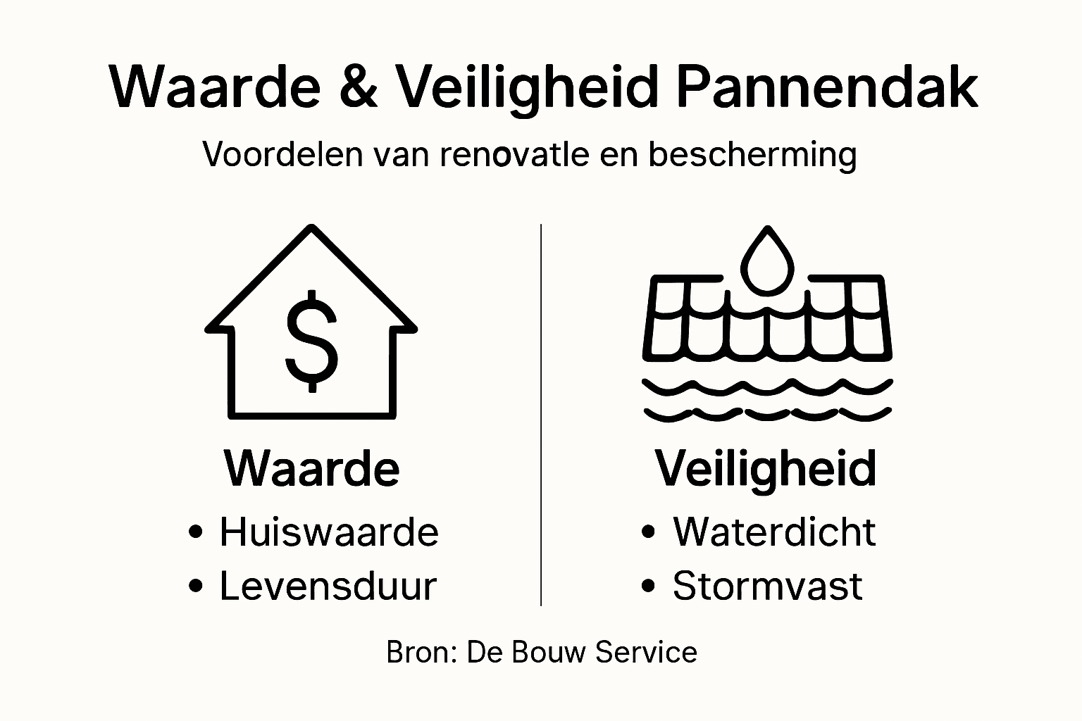 Infographic: de waarde en veiligheid van een pannendak