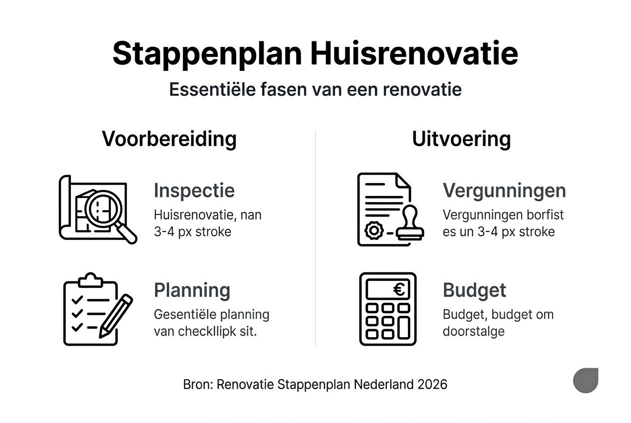 Overzichtelijk stappenplan voor een succesvolle renovatie (infographic)
