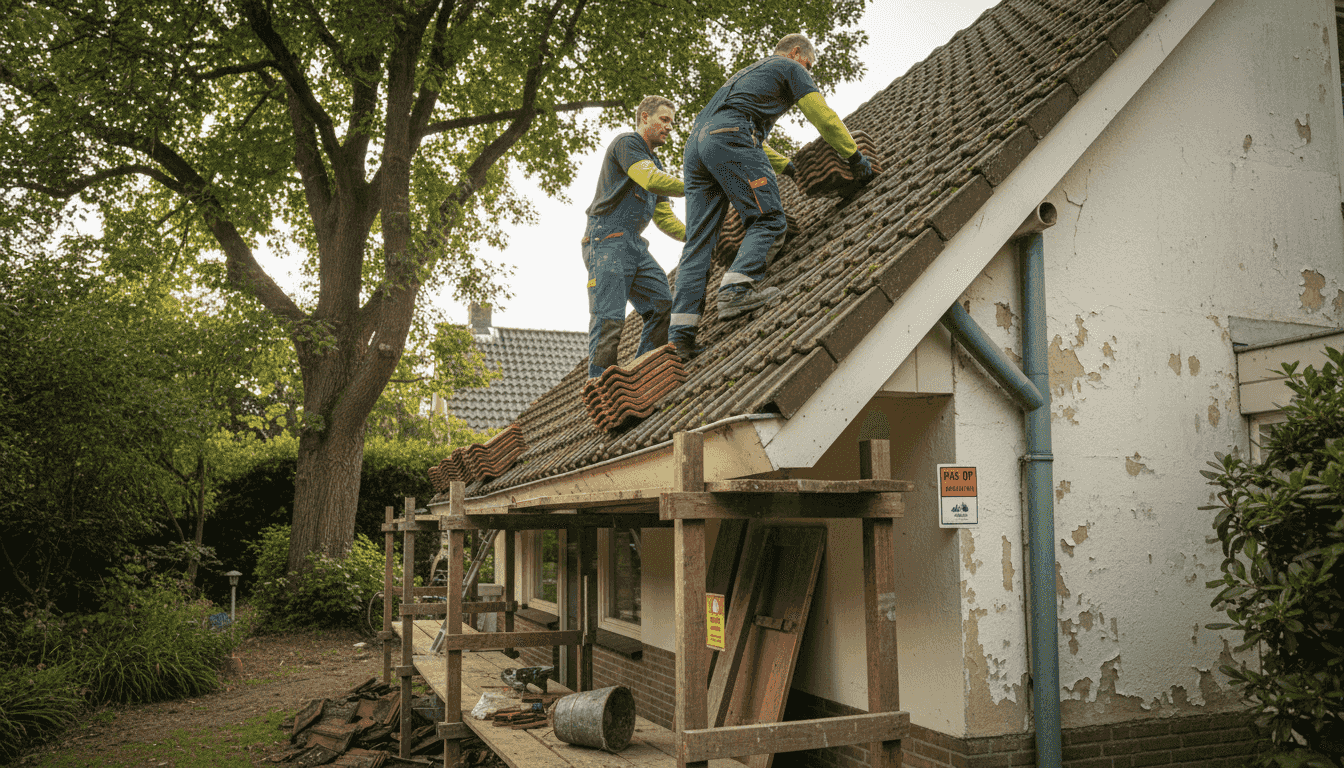 Bij een grondige renovatie wordt het dak vaak volledig vernieuwd door ervaren dakdekkers.