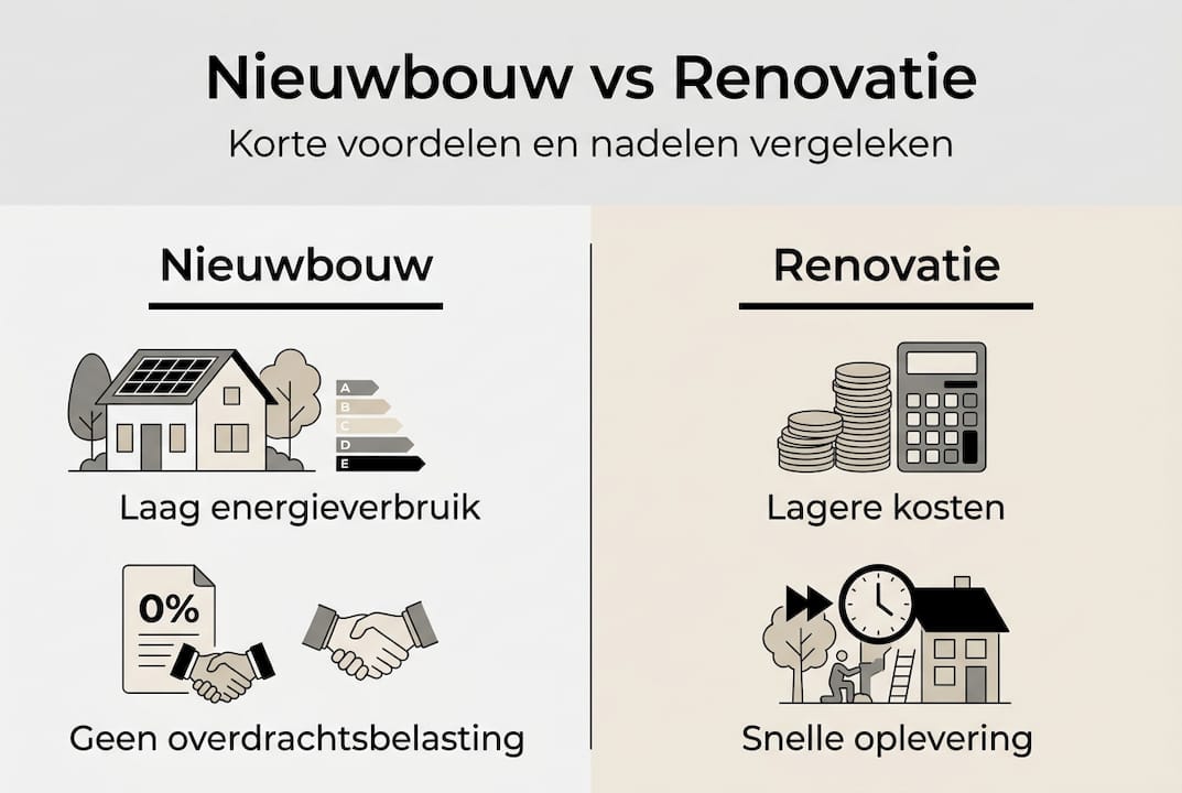 Infographic: nieuwbouw versus renovatie in beeld