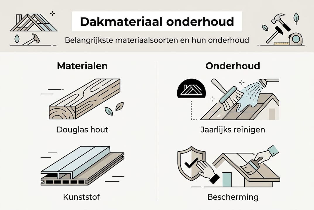 Overzicht: dakmaterialen en het onderhoud ervan in één oogopslag