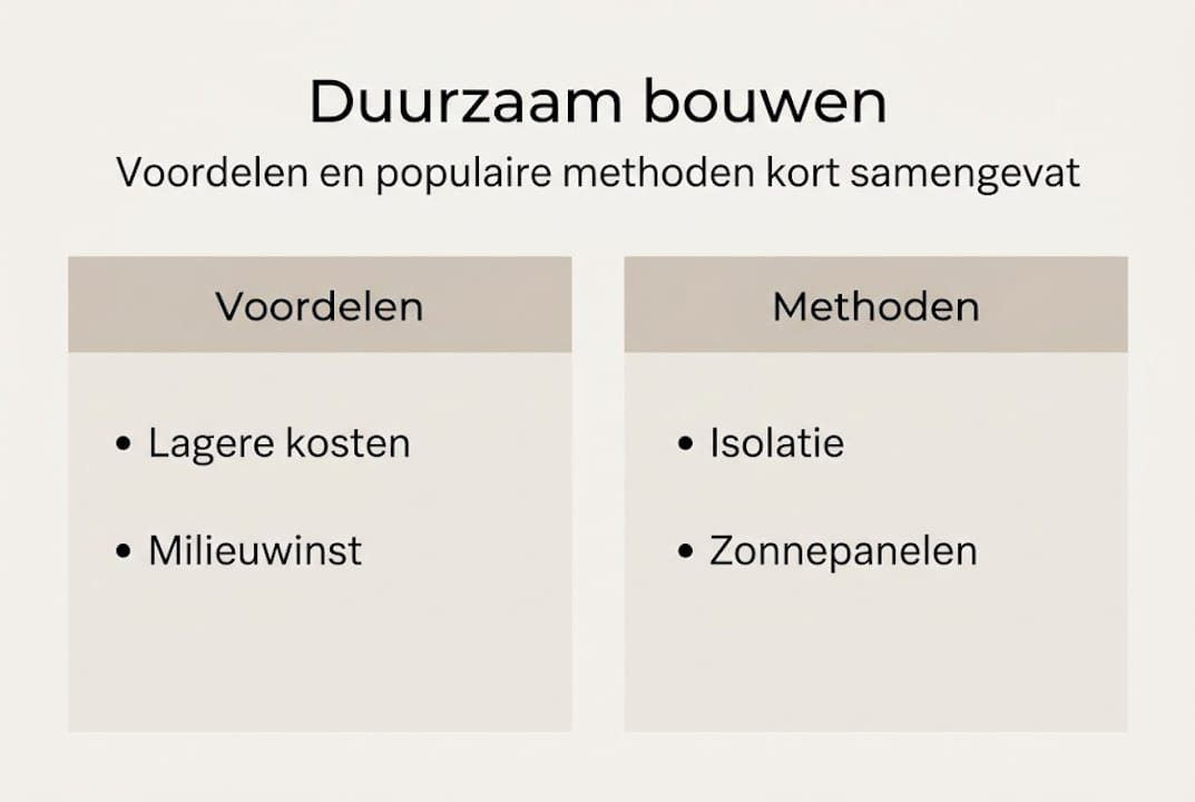 Overzicht: duurzame bouw – voordelen en praktische aanpak