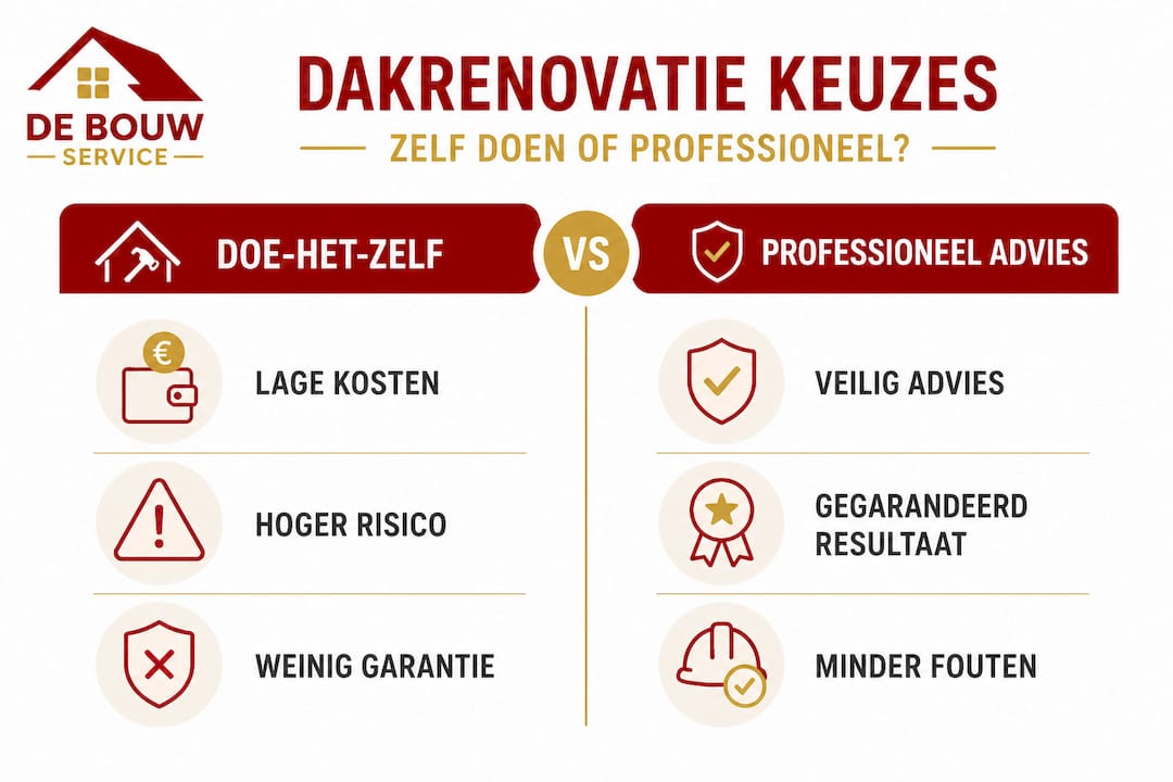 Infographic: Doe-het-zelf bouwadvies versus de expert – een praktische vergelijking