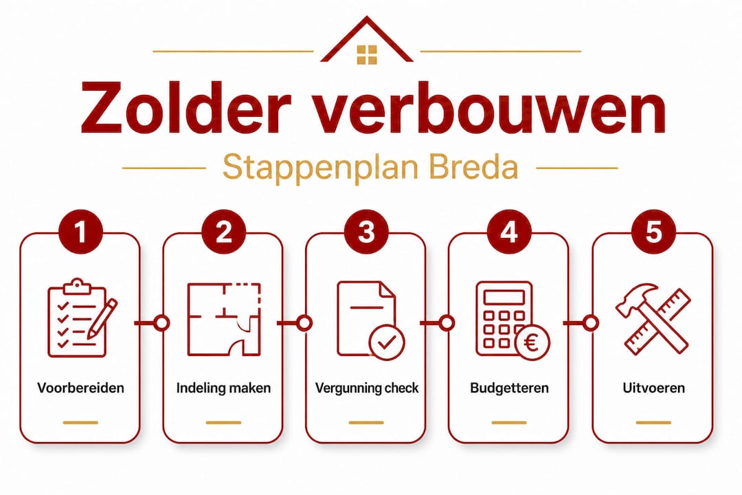 Infographic: Stapsgewijs je zolder verbouwen in Breda