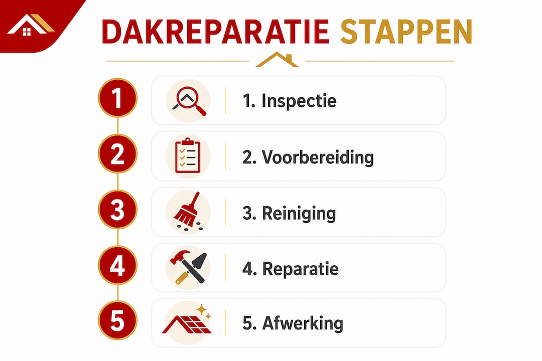 Infographic: stap voor stap je dak laten repareren