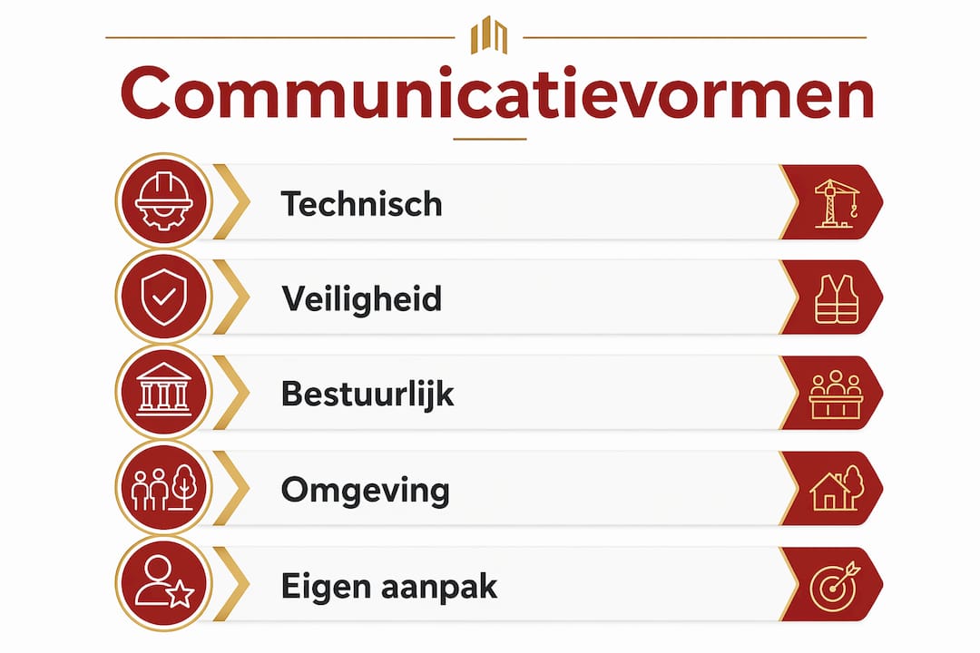 Overzicht van de meest gebruikte communicatievormen in de bouw
